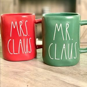 Rae Dunn MR.CLAUS & MRS. CLAUS Red Green